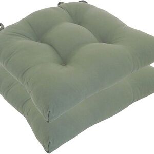 Arlee Micro Fiber Polyester Chair Pads, 2 Count (Pack of 1), Olive